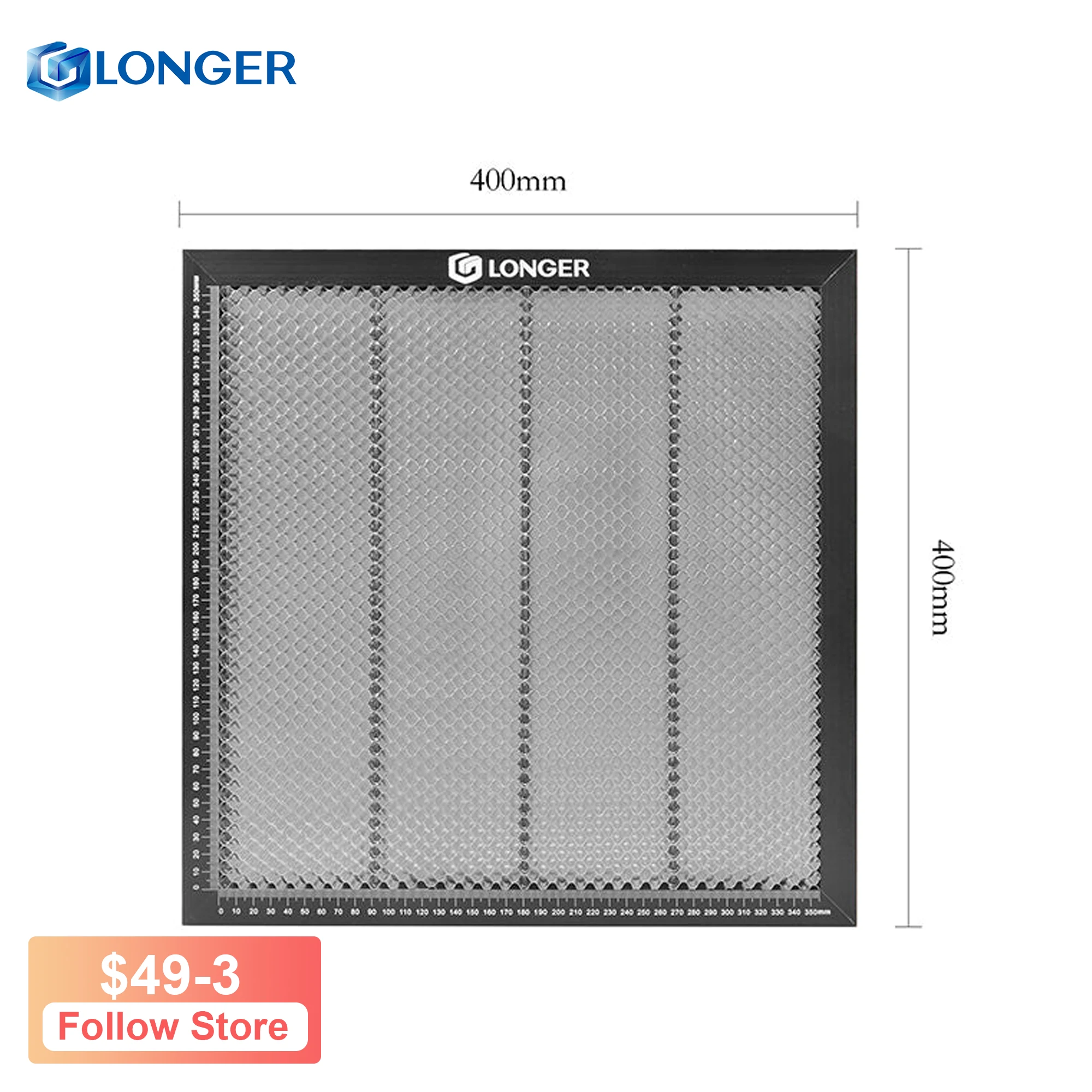 Longer Honeycomb 400*400*22mm Working table Fast Heat Dissipation Desktop-Protecting Compatible All Laser Engraver