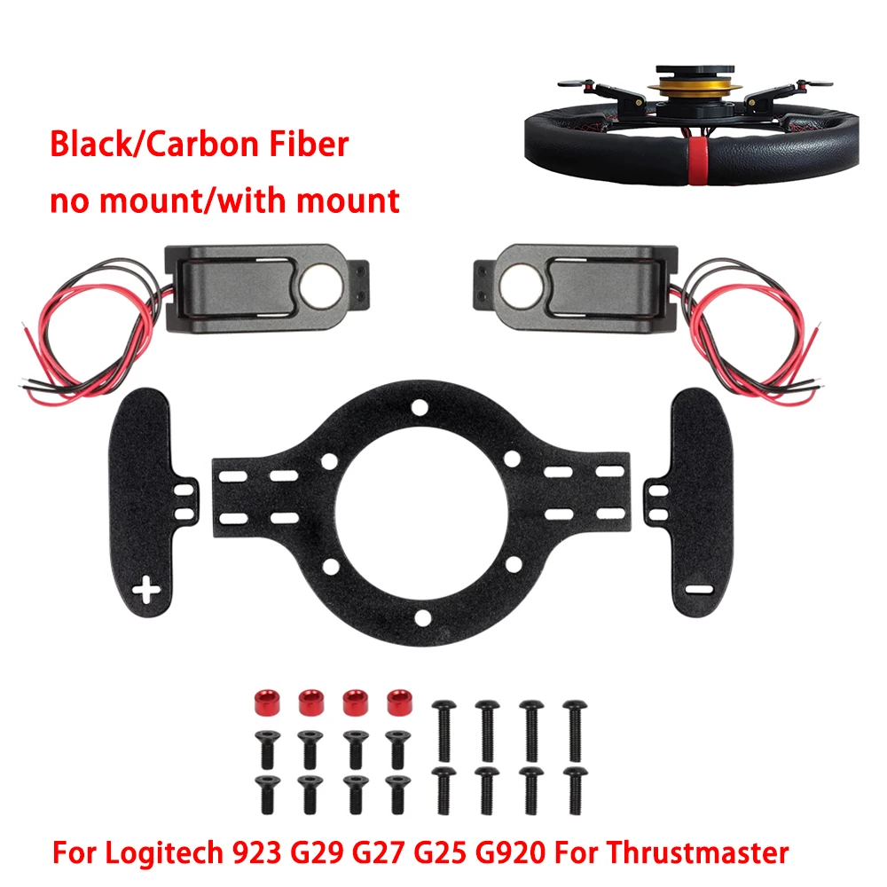 Carbon/Schwarz Racing Simulation Lenkrad Magnetische Schaltwippen Für Logitech 923 G29 G27 G25 G920 Für Thrustmaster – Detail 1
