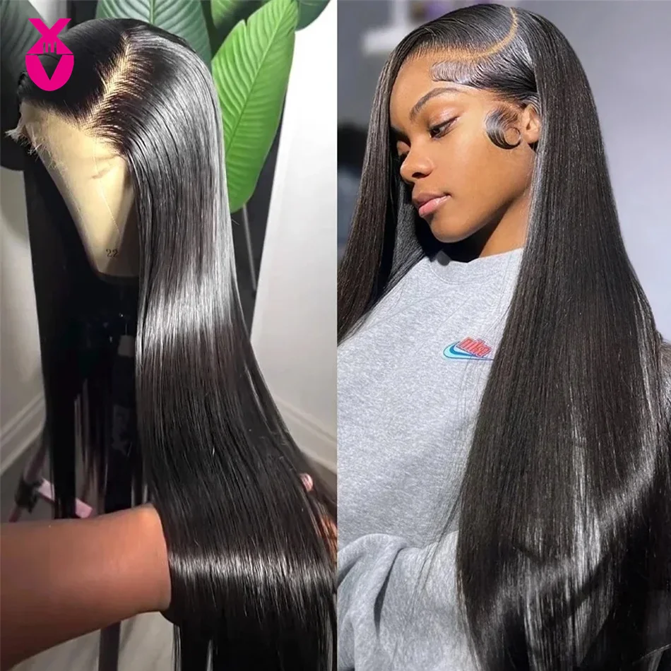 Bone Straight Lace Front Wigs Human Hair HD Lace Frontal Wig 13x4 Frontal Human Hair Wig Pre Plucked Bleached Knots Wigs human hair wig