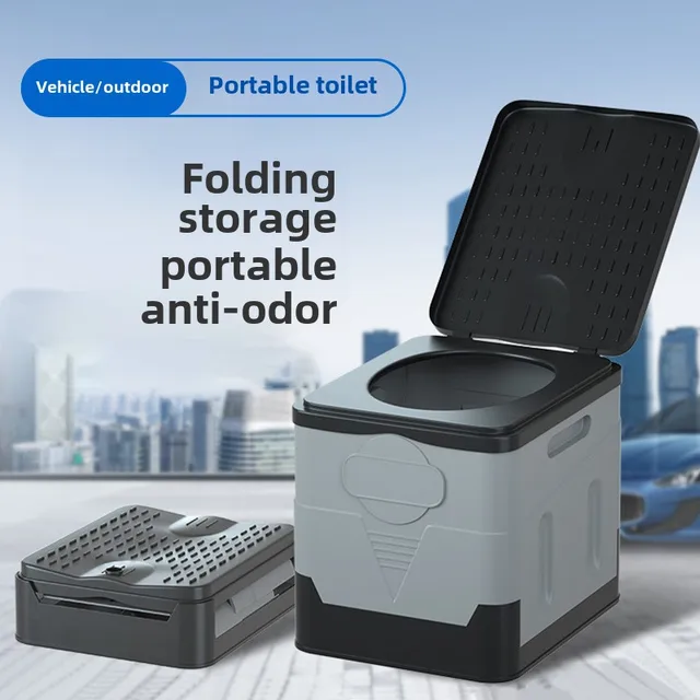 Portable Folding Toilet – Travel Car Camping Emergency Mobile Toilet 1
