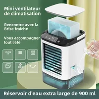 Climatiseur domestique portable, ventilateur de bureau avec double atomisation ultrasonique, 3 vitesses, silencieux, avec veilleuse, climatisation de bureau 2
