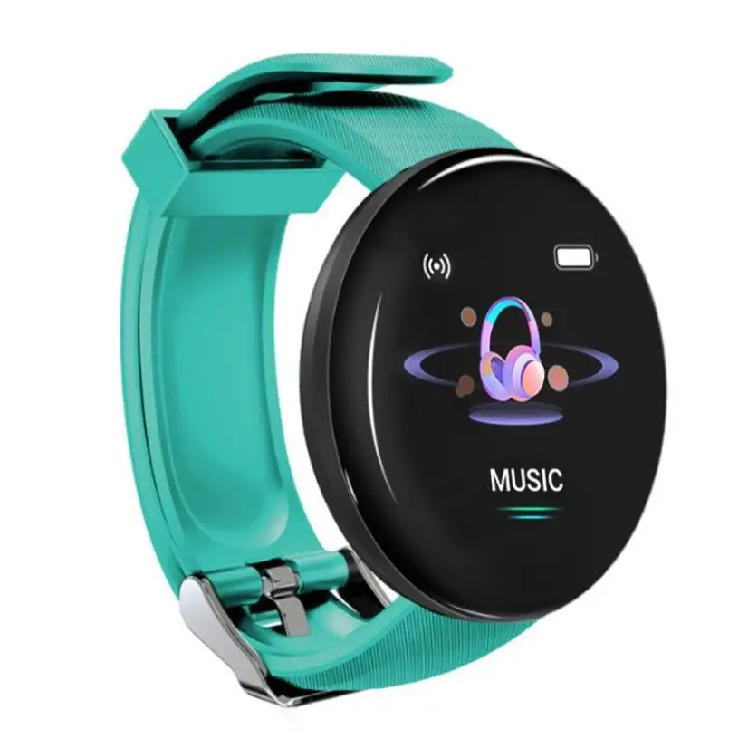 2022 New D18S  Colorful Touch Screen 3D Sport Watch Pedometer Smart Watch Fitness Heart Rate Monitor Women Clock Smartwatch 