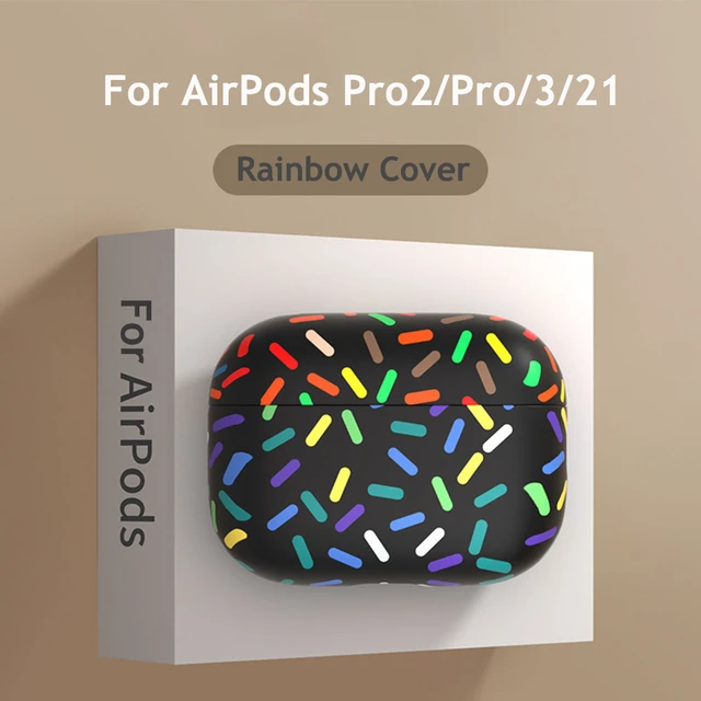 For AirPods Pro 2 Case Rainbow Cover for AirPods Pro2 Case Soft Silicone  Case for AirPods 3 Pro 2 2nd 3rd Generation Funda Capa - AliExpress