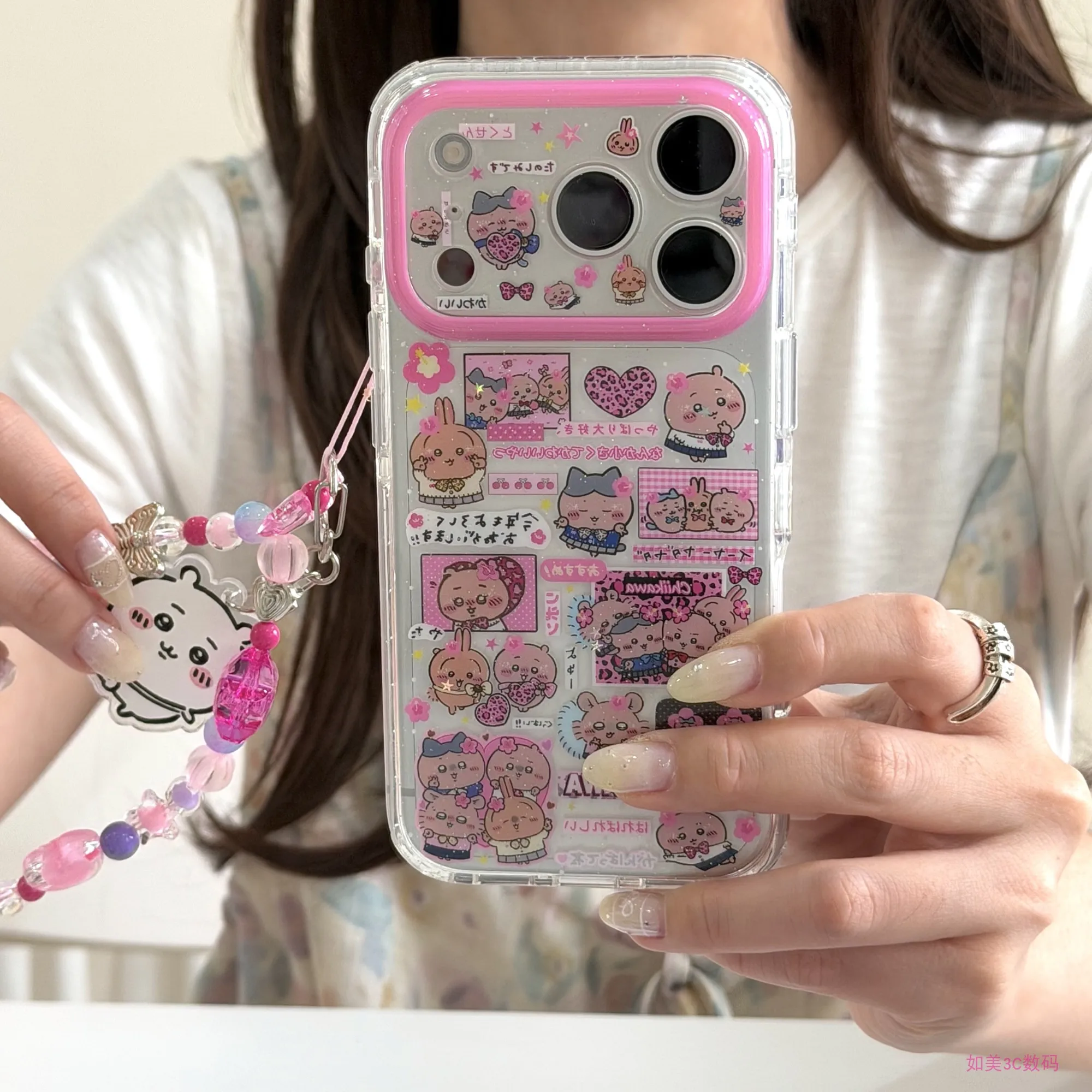 Adorable Cartoon Chiikawa Hachiware Usagi Shockproof Phone Case - Hard Cover Protection