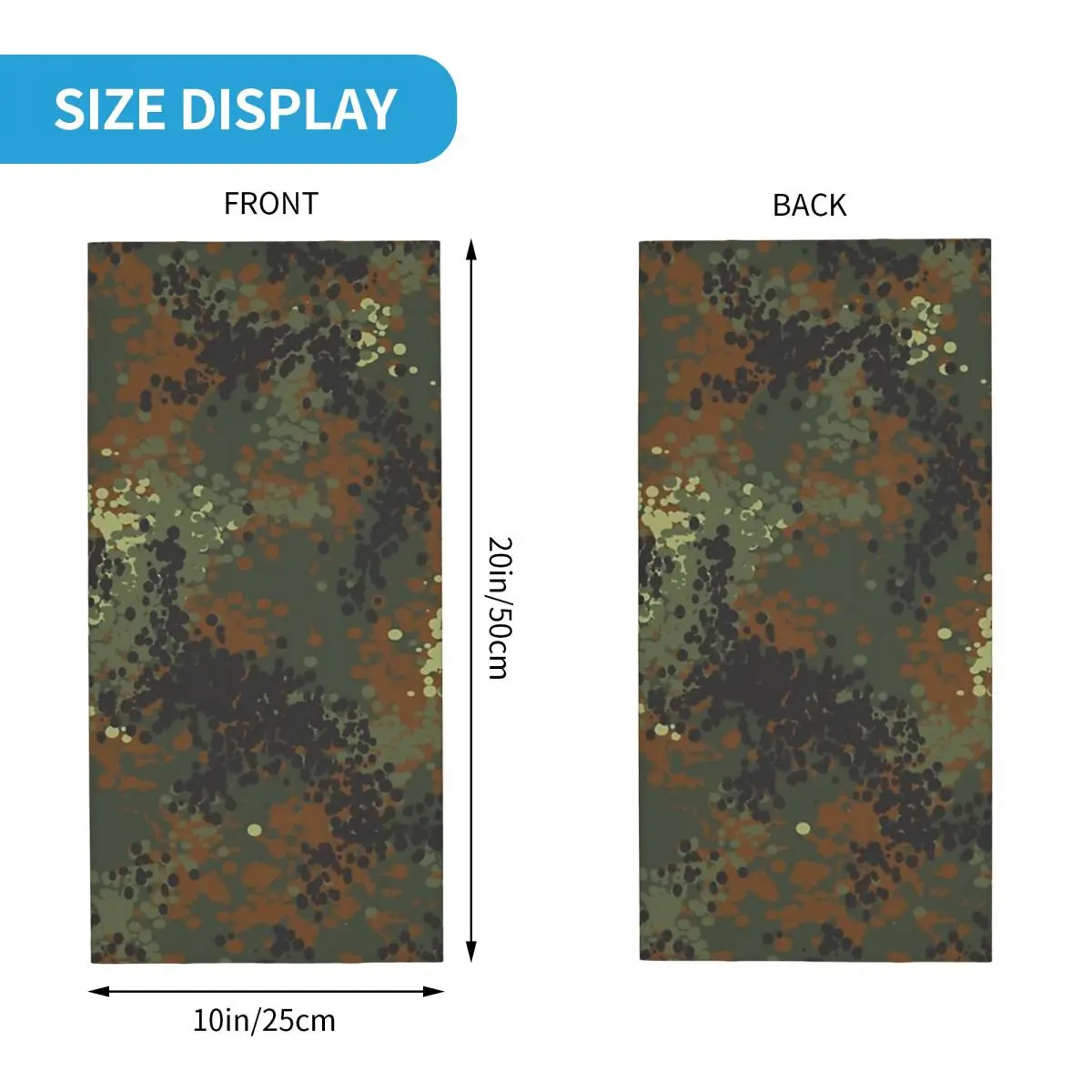 Flecktarn Camouflage Bandana Neck Gaiter Printed Face Scarf Warm FaceMask Running For Men Women Adult All Season cycling bandana neck wrap bandana headscarf cotton bandana neck gaiter bandana neck cover multifunctional bandana camouflage bandana