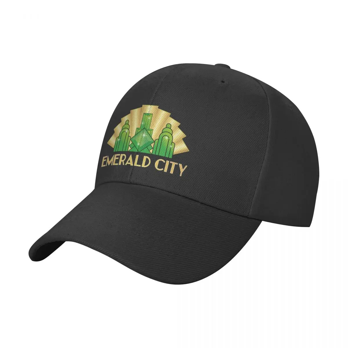 

Emerald City Art Deco logo Baseball Cap party Hat Beach Bag Vintage Mens Hats Women's