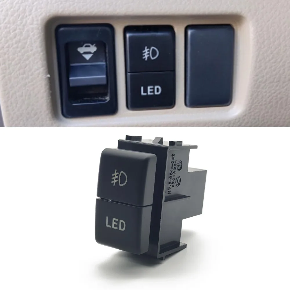 Для Nissan патруль Y62 Titan Xterra X-TRAIL Qhashqai 2008-2015, Двухкнопочный переключатель, передняя противотуманная фара автомобиля и стандартный переключатель с проводом