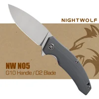 Nightwolf NWN05 Folding Knife for Men Cold Tactical Hunting Survival Camping Self Defense Pocket Tool EDC D2 Steel Blade G10 1