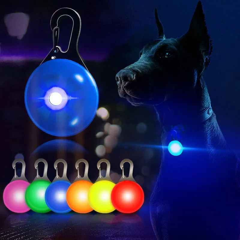 Description Picture 2 of itemLED Glowing Pendant Flashlight Dog Cat Collar Pet Leads Accessories Bright Night Safety Decoration LED Luminous Glowing Pendant