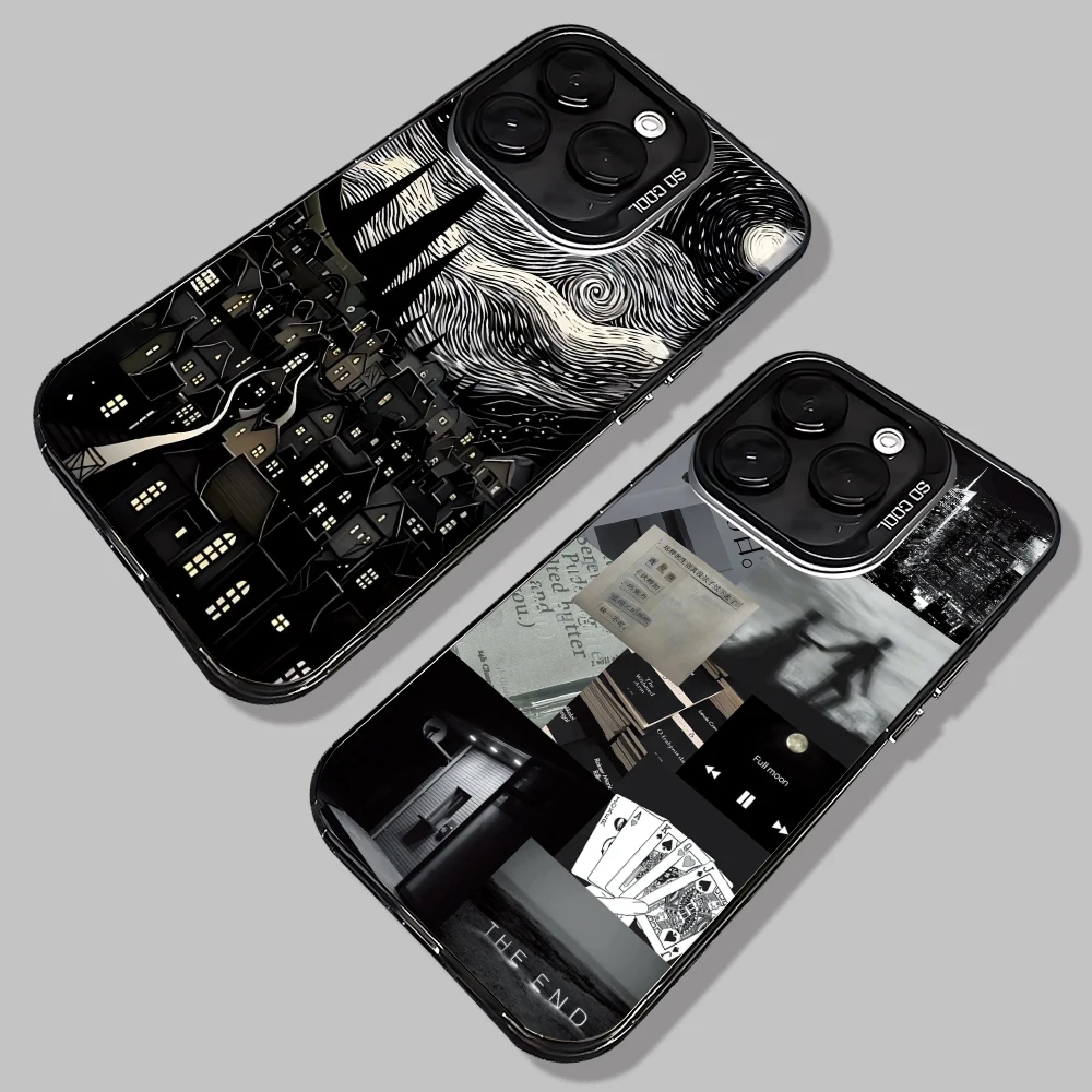 Luxury Daily Life Silhouette Matte Phone Case - Elegant Back Cover
