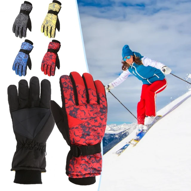  Guantes de nieve y esquí para mujer, resistentes al