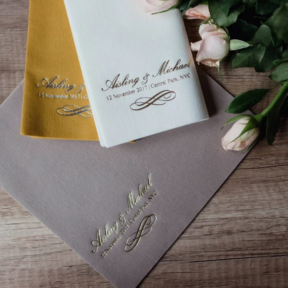 50 pcs Personalized napkins soft linen quality,DINNER napkins,Personalized Napkins,Wedding napkins,Monogramed Napkins