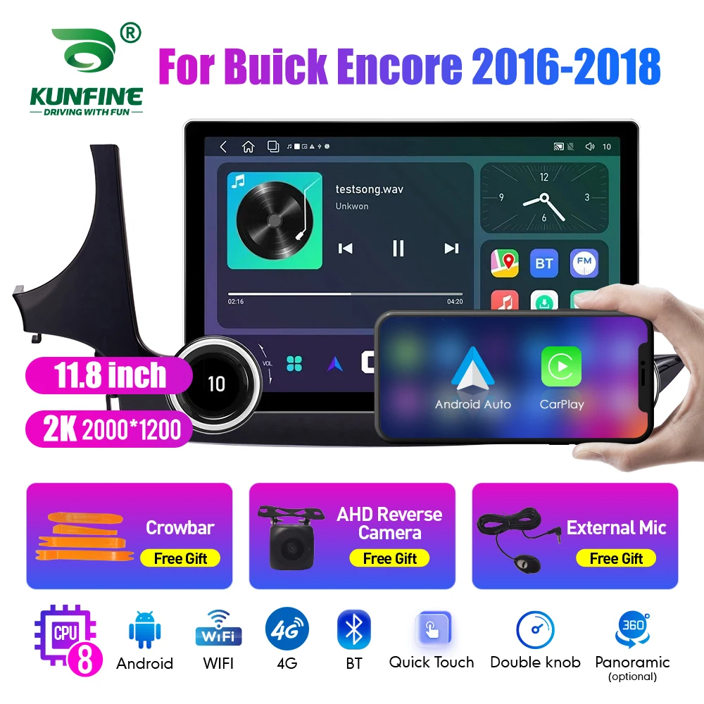 

11.8 Inch 2K Double Knobs 2 Din Car Radio For Honda Encore 2016-2018 Car Radio DVD Multimedia Video Player Android Auto Carplay