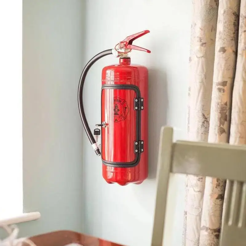 Fire Extinguisher Mini Bar Liquor Wine Storage Boxes Wine Cabinet Desktop Decoration Creative Novelty Bar Cabinet Liquor