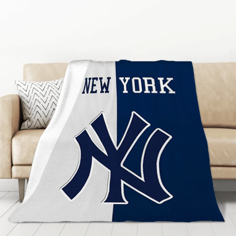 

NYY Yankees Blanket Fleece Blankets for Bed Plush Furry Microfiber Bedding Bedspread the Throw Knee Throws Sofa Bedspreads Plaid