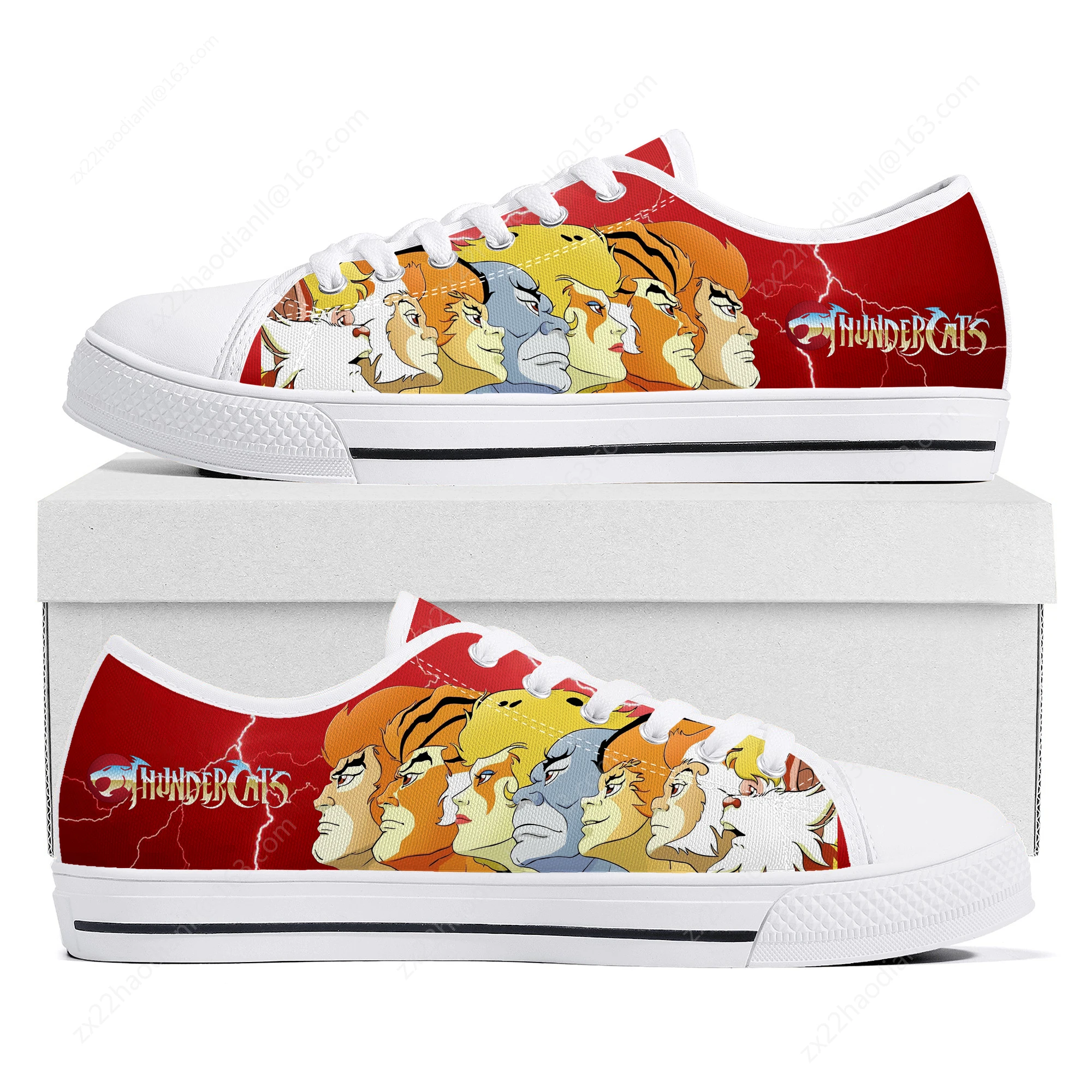 Thundercats Cartoon Low Top Sneakers High Quality Mens Womens Teenager Canvas Sneaker Couple Casual Shoes Custom White Shoe