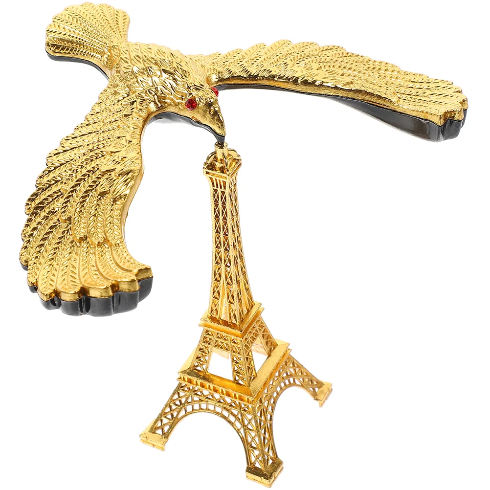 

Ornaments Zinc Alloy Balance Bird Model Balancing Statue Eagle Desktop Decor Tabletop Eiffel Tower Office