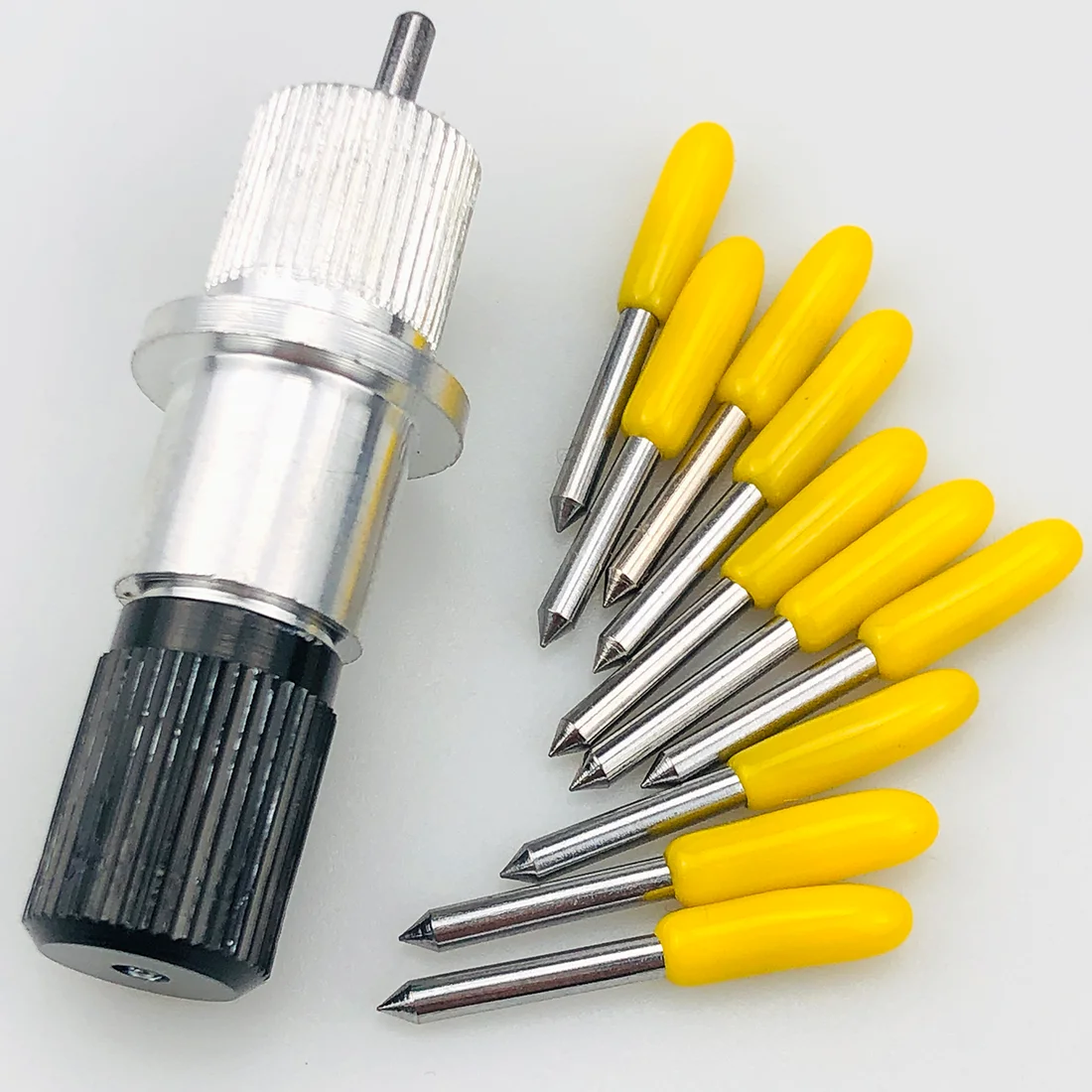 

10 шт. 30 градусов плоттерные лезвия виниловый режущий плоттер резак для Roland + 1 шт. регулируемый держатель лезвия