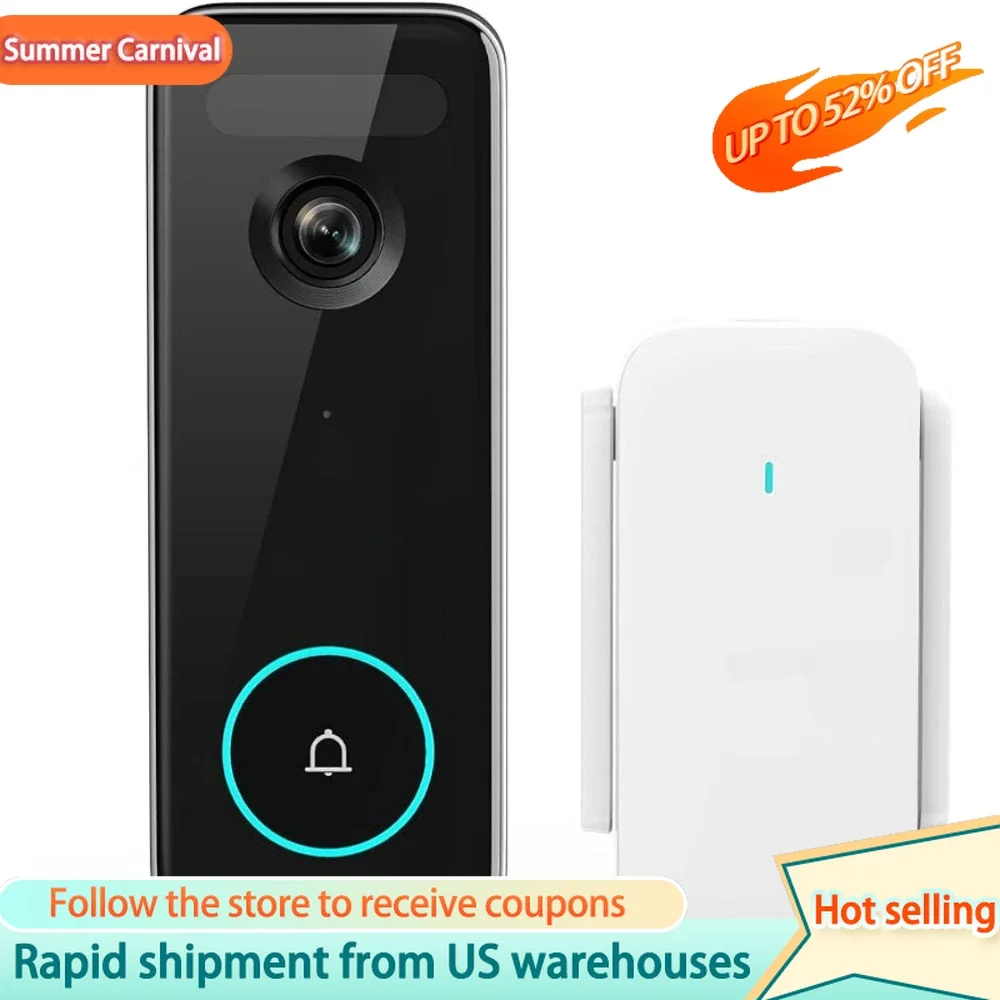 

Battery/Wired Powered Access Controller Doorbell Camera Wireless Automation for Gates 5MP Ultra HD Door Lock Gate Opening System