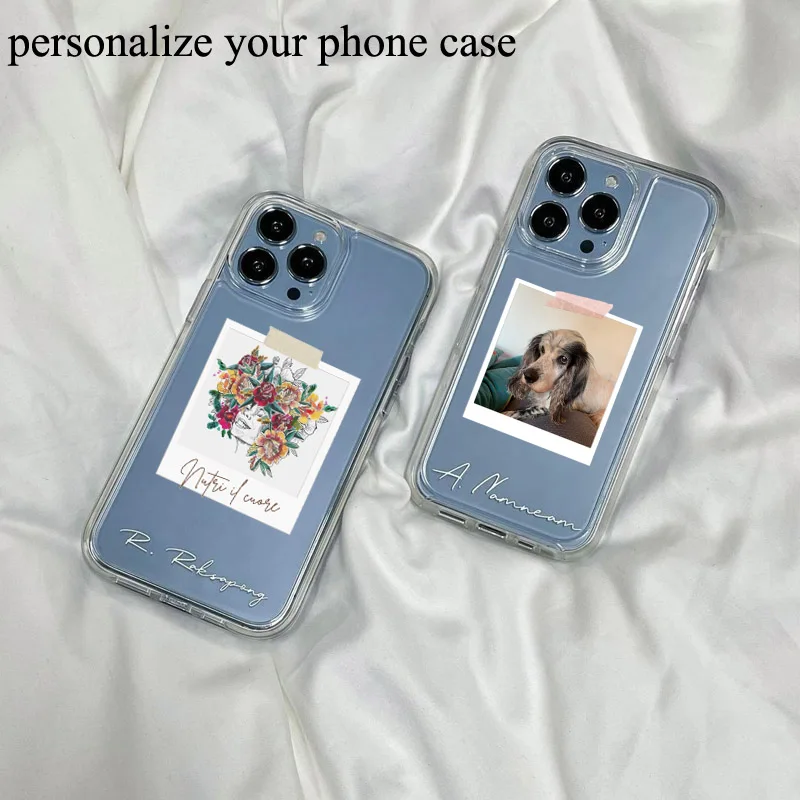Personalizza Nome Foto Clear Impact Crush Custodie Per Iphone 14 13 12 11 Pro Max 7 8 Plus X Xr Xs Max Custodie Custodia Protettiva Pesante