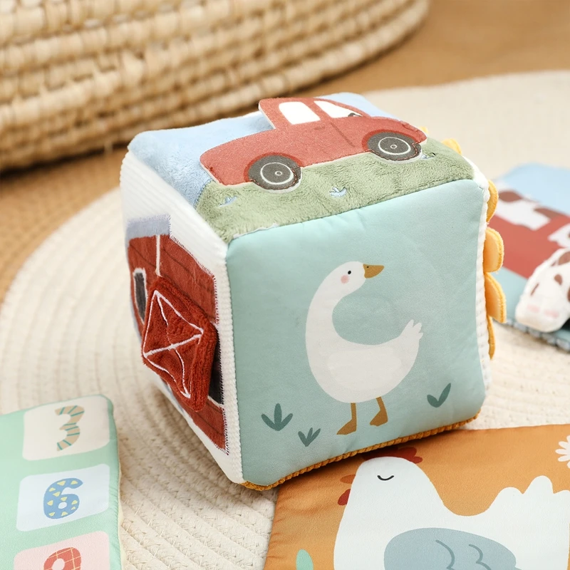 Magische Taschentuchbox, weiche Plüsch-Sensorikspielzeuge, Baby-Montessori-Spielzeug, Baumwoll-Finger-Übungs-Busy-Board-Spiel, Baby-Montessori 0-12 – Detail 25