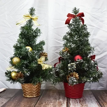 20/30/40cm Christmas Tree Home Bedroom Party Decorations Artificial Christmas Tree Children DIY Handicraft 2025 New Year Gift