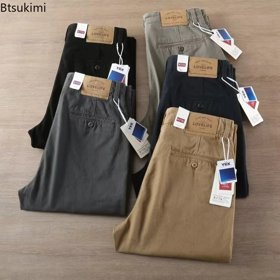 Autumn Arrival Casual Unisex Solid Color American Style Pants
