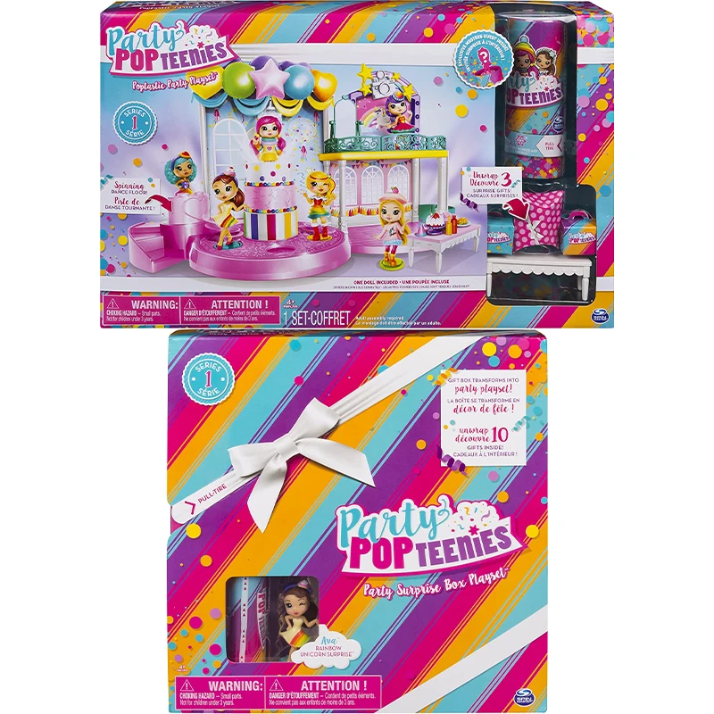deze tsunami Doorlaatbaarheid Original Party Popteenies Poptastic Party Playset with Confetti Collection  Mini Doll Rainbow Unicorn Party Surprise Box Playset - AliExpress