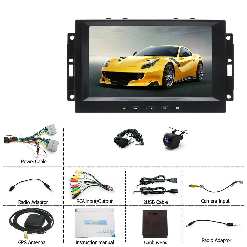 8Inch Car Stereo Radio Car-play GPS Navi Compatible for C-harger Magnum 2005-2007 Android 13
