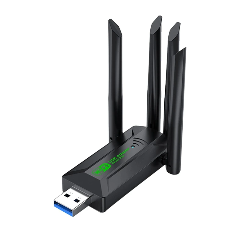 

1200 Мбит/с двухдиапазонный USB 2,4 Wifi адаптер ГГц 5 ГГц Wifi адаптер с 4 антеннами ПК Мини компьютер сетевая карта приемник