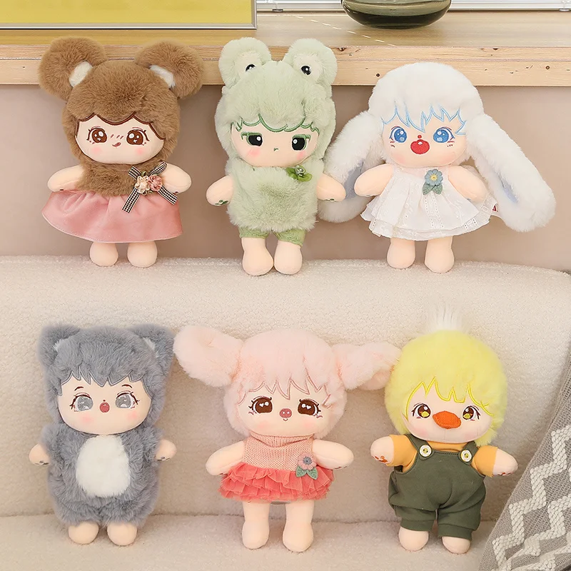 New 20cm Kawaii Plush Doll Idol Figure Cotton Doll Soft Stuffed Cartoon Cute Plush Toys for Girls Kids Fans Collection Gifts