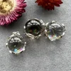 Clear Quartz Rainbow Sphere Pendant, Healing Crystal Stone Rainbow Ball Charm for Necklace Making 2