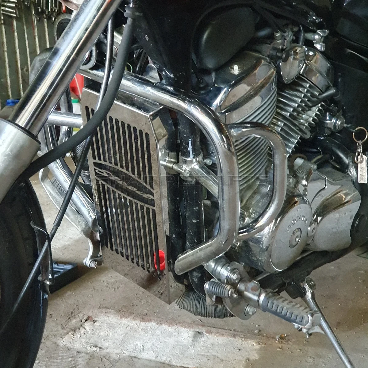 SIKUAI Griglia Di Protezione Per Radiatore Moto – Compatibile Con Shadow VT600 Steed VLX400 VLX600, Lavabile E Facile Da Montare