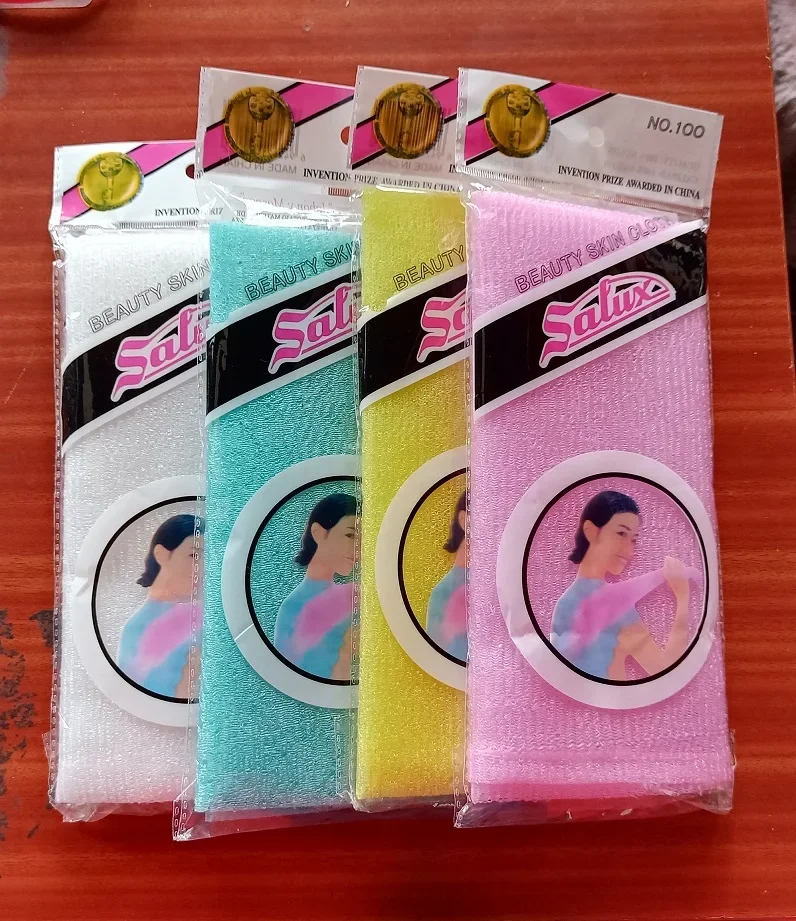 Japanese Exfoliating Sponge Nylon Sponge, Cloth, Towel, Back Scrub, Sponge and Cleaner 3pcs for Bath and Skin Cleaning 2