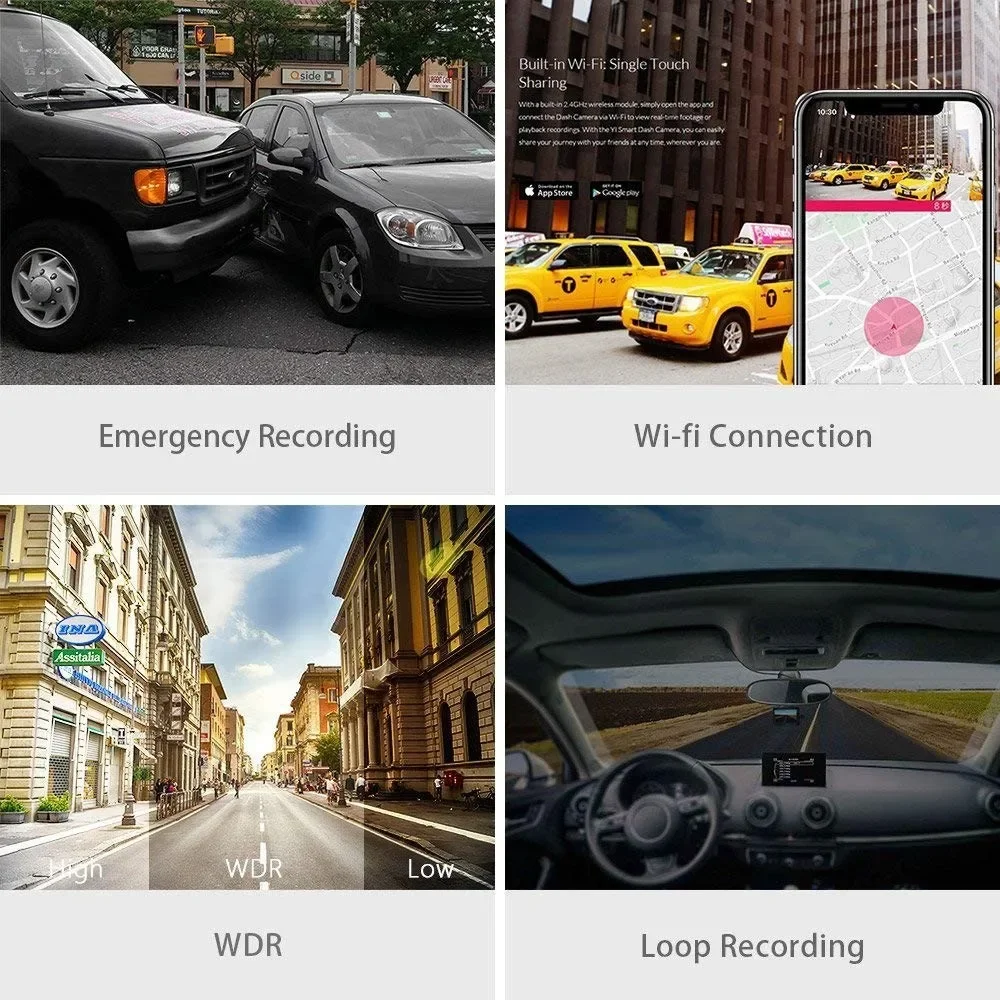 Mirror Mount Yi Nightscape Dash Cam Xiaomi Yi Dash Cam For