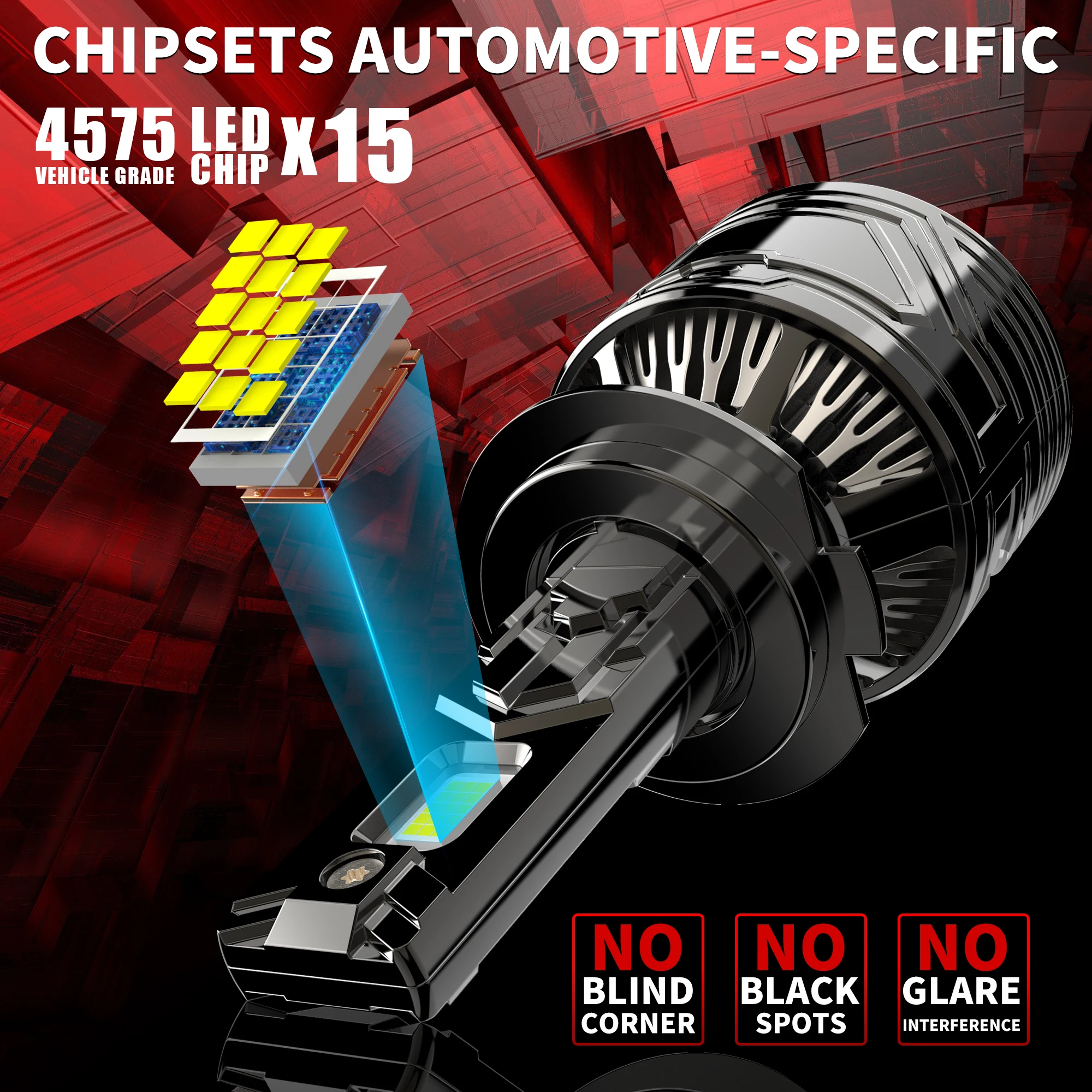 2pcs H7 LED Car Headlight Bulbs 30000LM H4 H1 H11 H8 H9 9005 9006 HB3 HB4 9012 200W Auto Lamp canbus 6000K white light With fan
