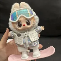 15 17 cm pour poupée Labubu hiver vers le bas gilet tenue vêtements doudoune manteau polaire à capuche chapeau chaussures ensemble Ropa vêtements accessoires 6
