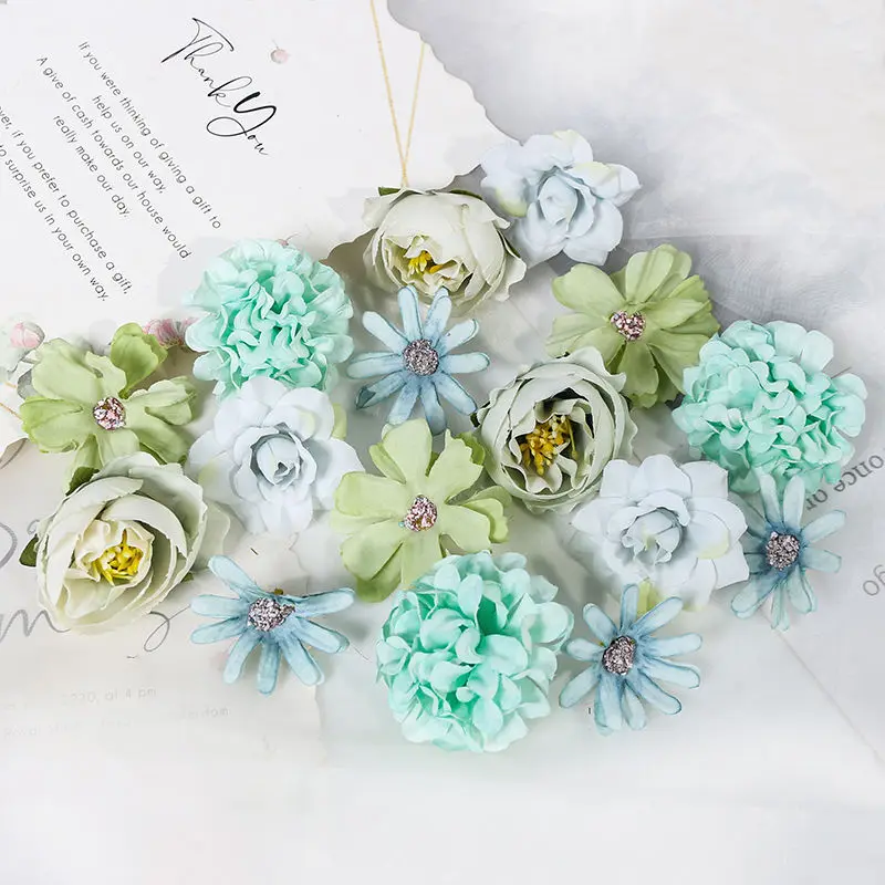 16Pcs/Bag Rose Artificial Flowers Silk Fake Flowers for Home Decor Wedding Party Decoration Bride Bouquet DIY Wreath Accessories - Image 5