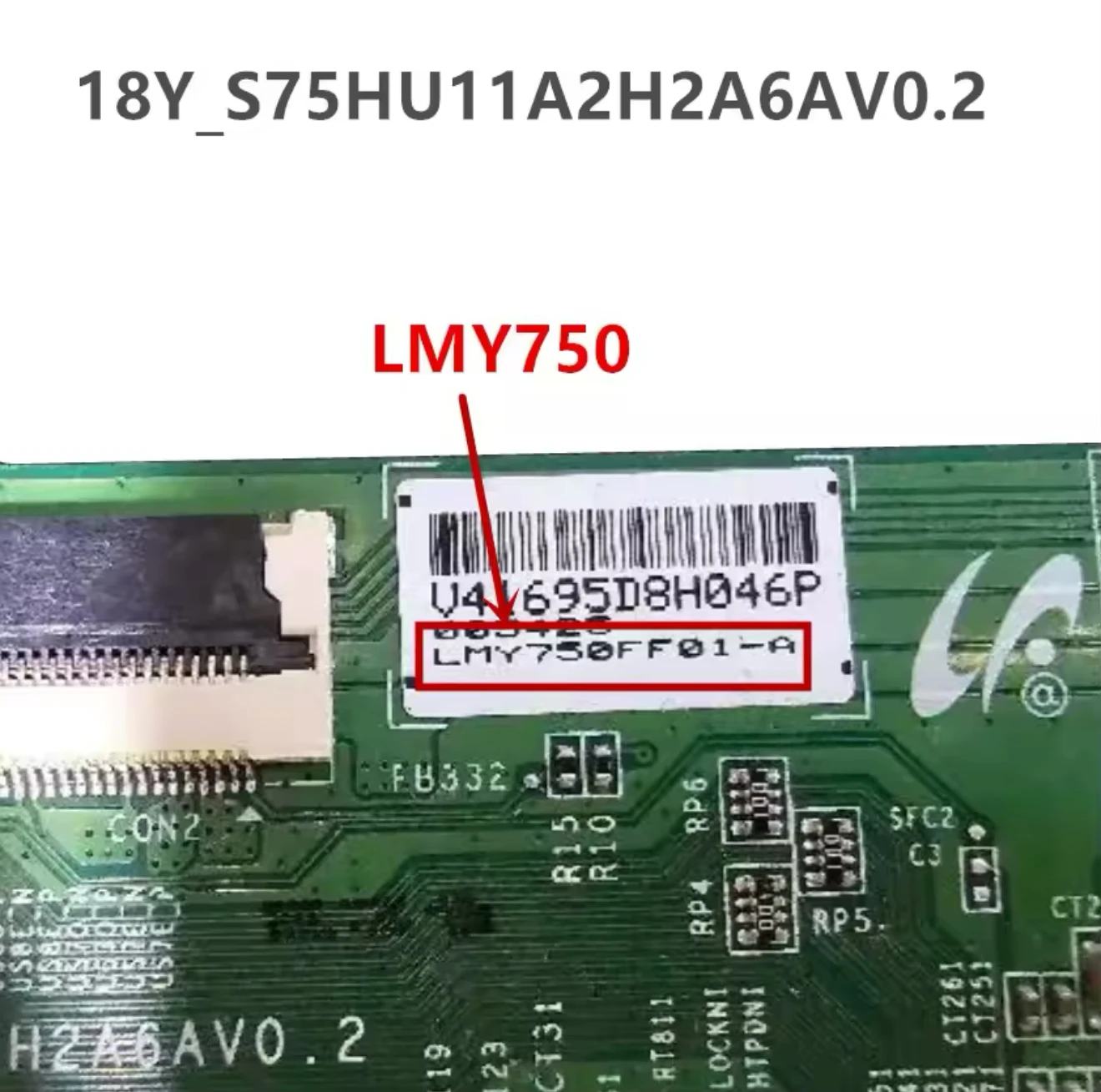 KD-75X7800F 75 인치 TV 로직 보드 18Y-S75HU11A2H2A6AV0.2 용 새 18Y_S75HU11A2H2A6AV0.2 T-CON 보드