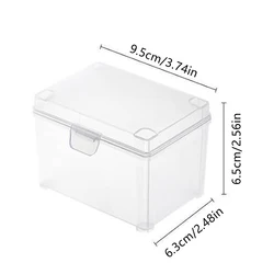 Clear Plastic Photocard Storage Case for Kpop Album Collectibles (White)