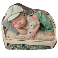Original Baby Costumes Romper Newborn Photography Props Hat Overalls Baby Photo Accessories Christmas Baby Clothing Photo Outfit 4