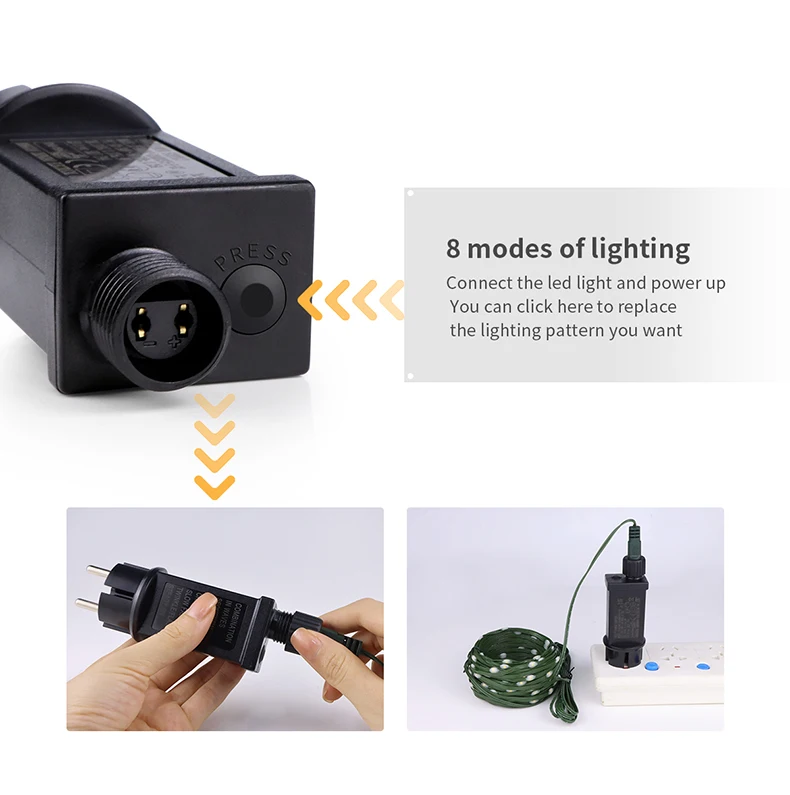 10/20/30M LED String Lights Leather Wire Light Waterproof Garland Fairy Lights S21f89e32c16b4ac790c9cddd238ed802f