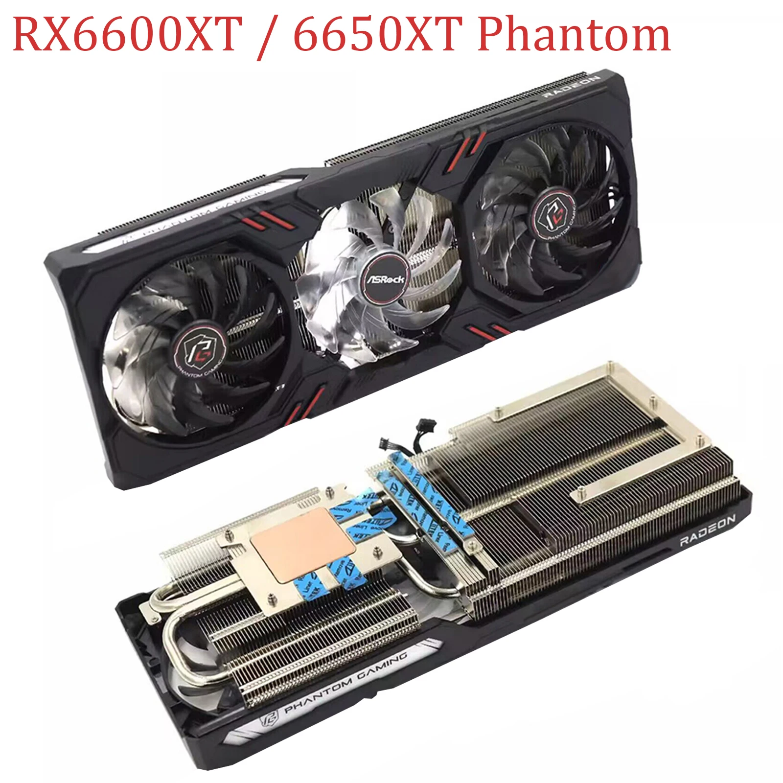 F​or Asrock RX 6600 6650 6800 6900 XT Phantom Video Card Heatsink