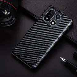 Sleek Carbon Fibre Texture Phone Case - Fashion Design Soft Back Cover for OnePlus 15R (Black)
