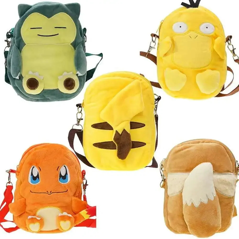 Kawaii Pokemon Plush Toy Backpack Pikachu Bag Mimikyu Eevee Mew Gengar  Snorlax Bag Schoolbag Birthday Present Kids Children Gift - AliExpress