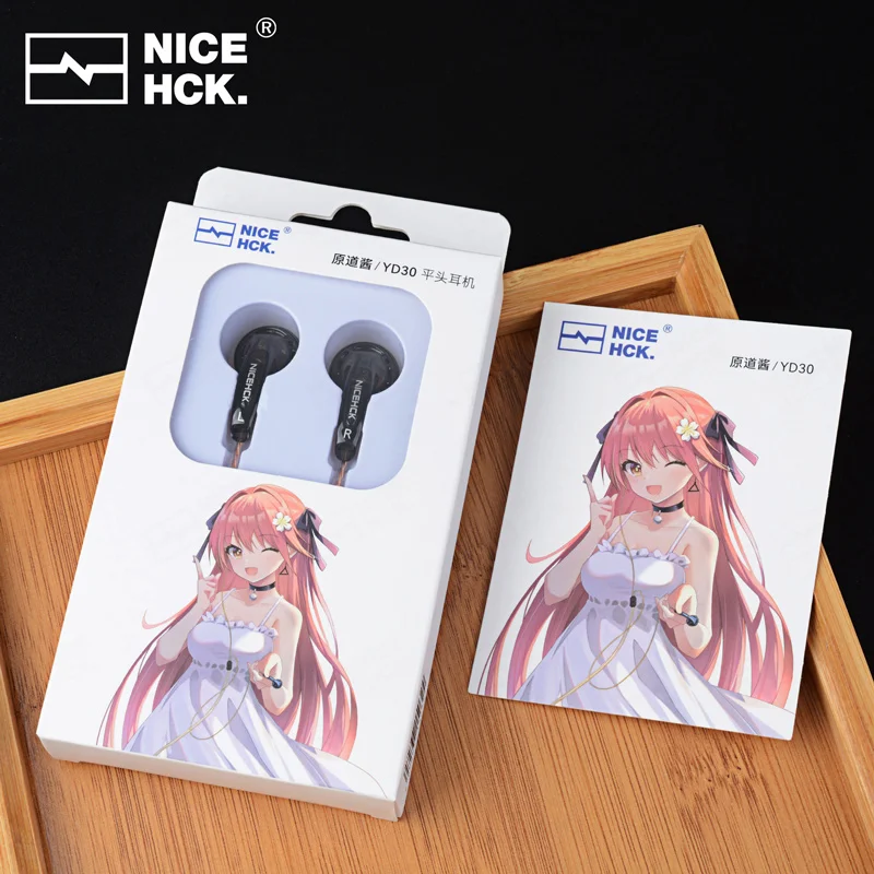 NiceHCK YD30 UV Varnish Surface 3.5mm HIFI Music Wired Earbud 15.4mm Dynamic HD Microphone Earphone for Gaming Meeting Vido EB2S 6