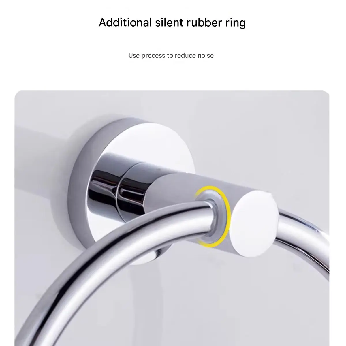 Towel Ring Stainless Steel Heavy Duty Hand Towel Holder Self Adhesive No Drilling Rack Modern Round Base Hanger