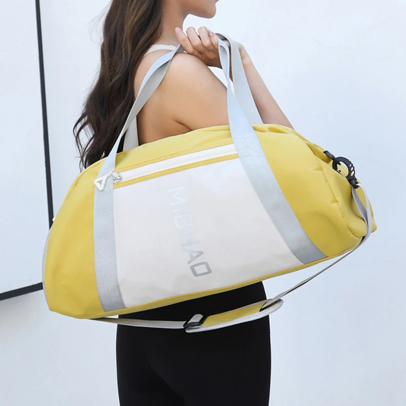 Women Yoga Handbag Dry Wet Separation Storage Pack Short Trip Duffel Bags Shoulder Packs Large Capacity Sports Fitness Bag