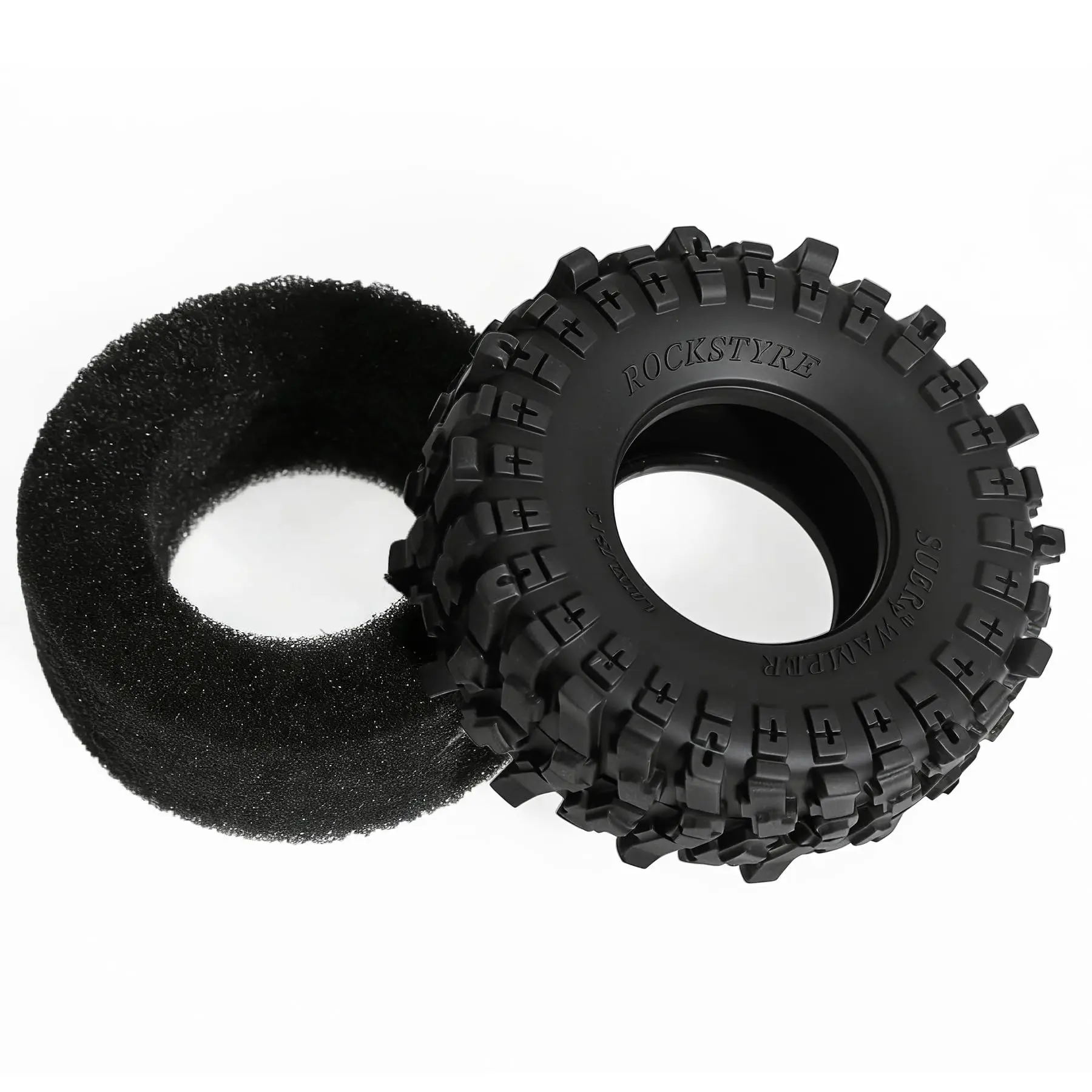 Pneus RC Crawler 1.3 pouces 4 pièces Caoutchouc Mousse pour SCX24 TRX4M