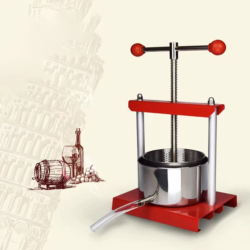 Household Manual Fruit Wine Press Machine 6L Grape Berry Apple Juice Pressing Vegetable Dehydrating Machine Commercial 2